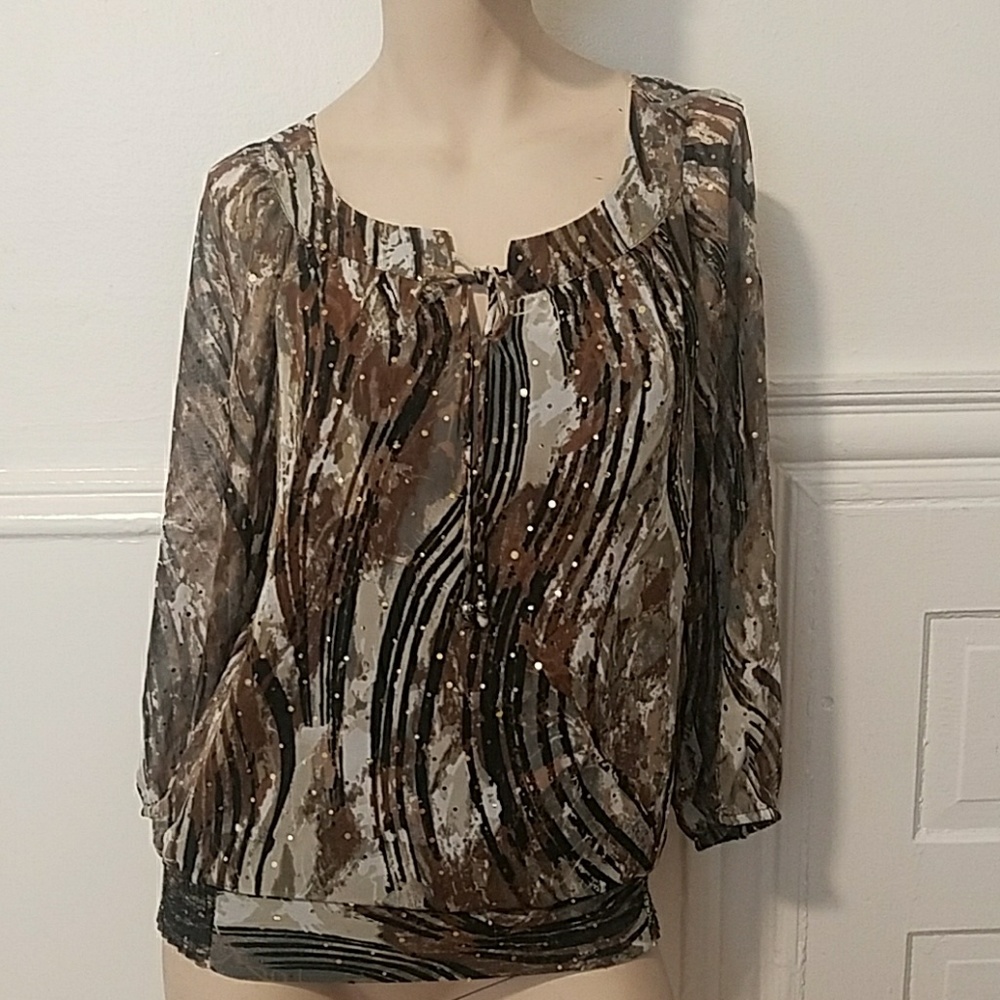 Dress Barn Brown print top
